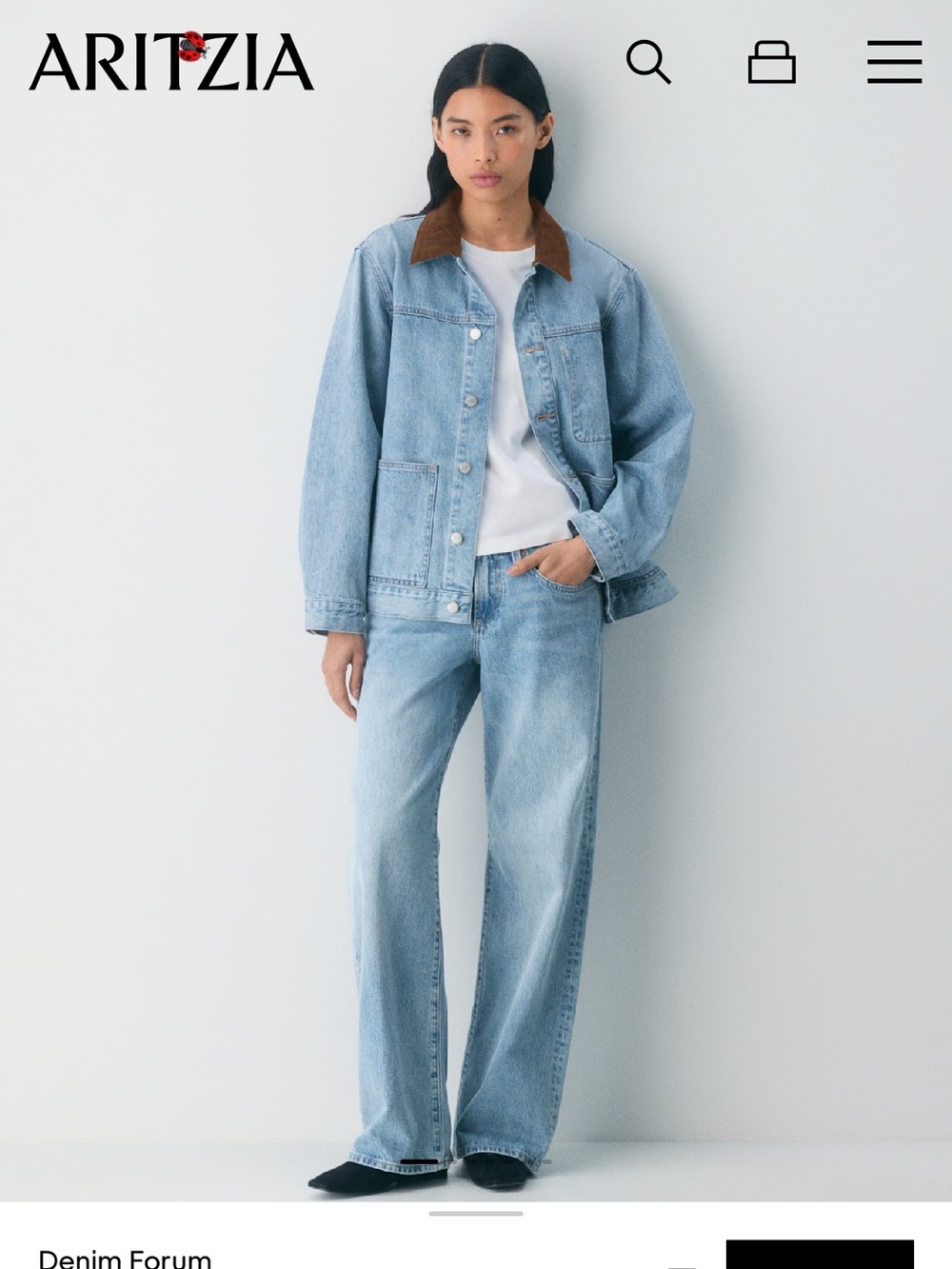 Denim Forum the Workwear Denim Shirt Jacket Size Small